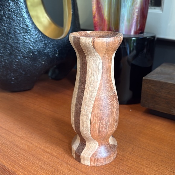 Handcrafted, vintage wood handle holder, heavy gorgeous execution - Picture 4 of 6